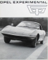 Preview: Opel GT Experimental Modelprogram 1967 Carbrochure (8972)